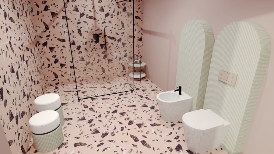 różowa łazienka lastryko 