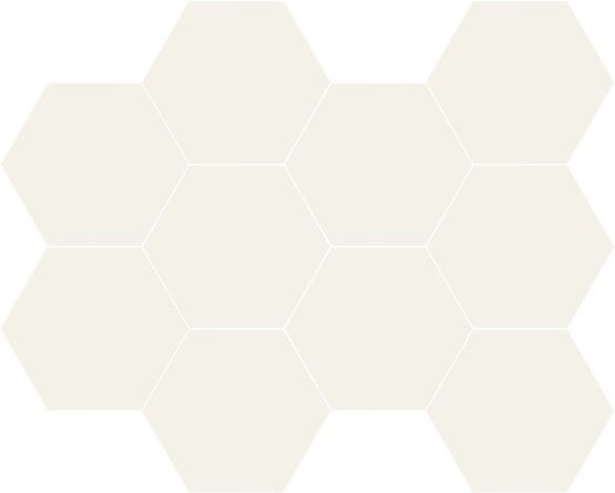 Hexagon Nice White 23x26