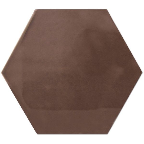 Hexagono Chocolate Brillo 17x15