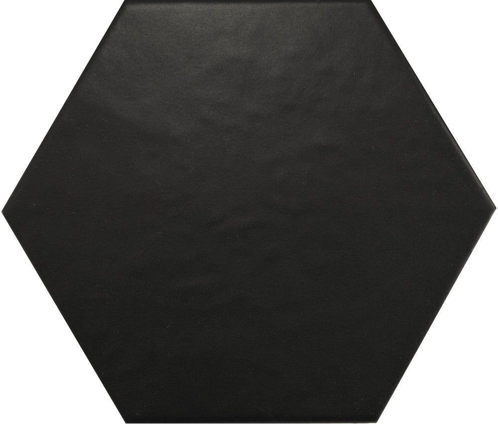 Hexatile Negro Mate 17,5x20