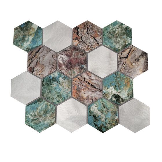 Allumi Hexagon Patina 30x26