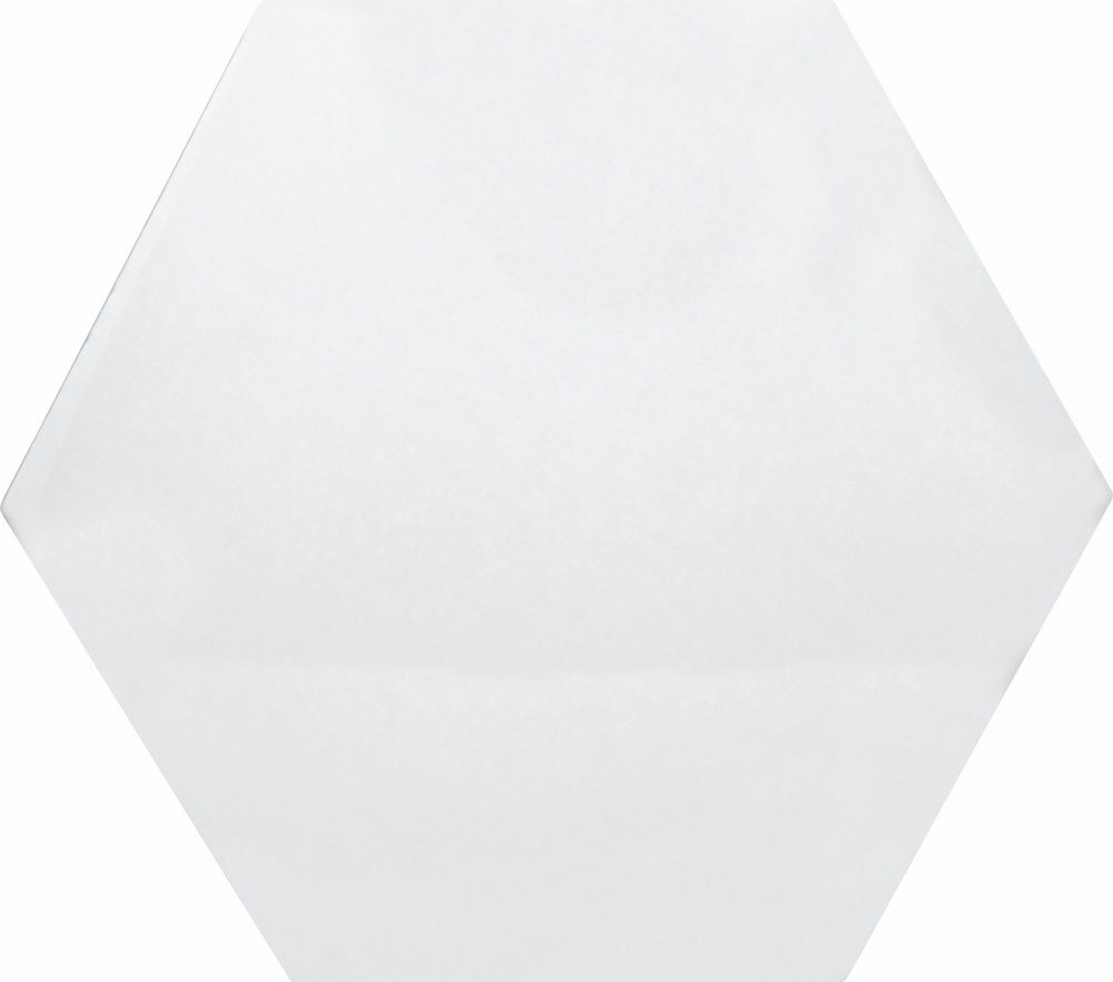 Hexagono Liso Blanco Brillo 17x15