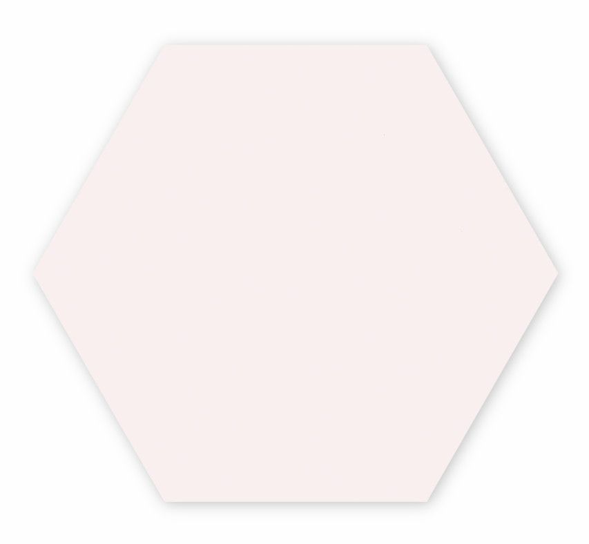 Lined Chaplin White Hexagon 25x29