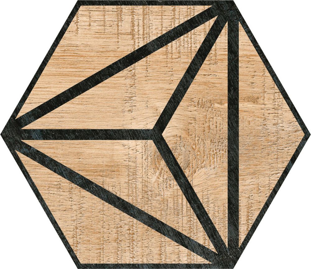 Tribeca Brown Hex 22x25