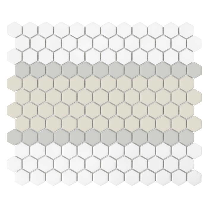 Mini Hexagon Stripe 3.A matt 26x30