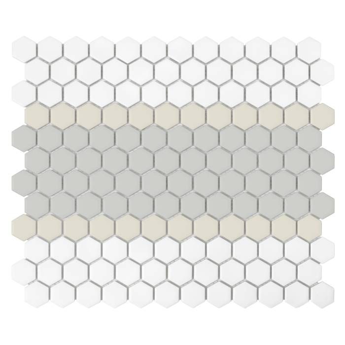 Mini Hexagon Stripe 3.C matt 26x30