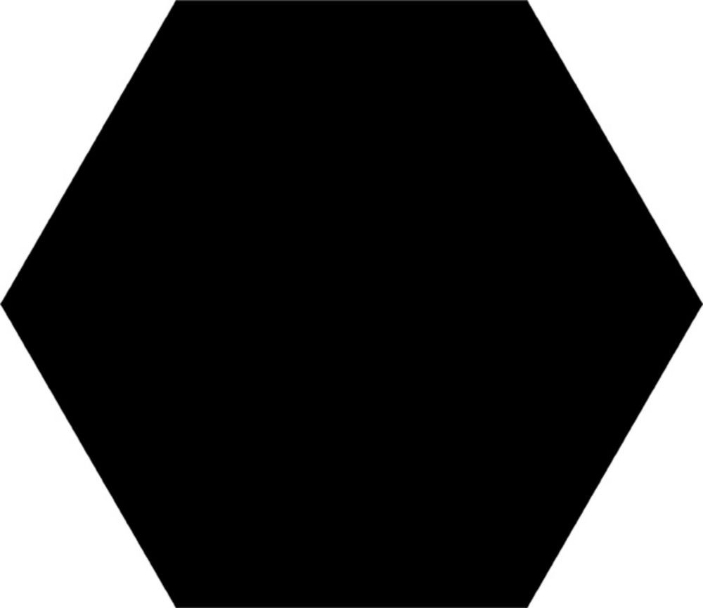 Solid Black Hex 22x25